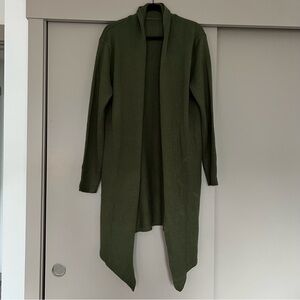 Men’s Army Green Long Cardigan